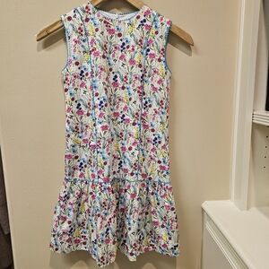 *NWT*Oscar de la‎ Renta White and Pink Sleeveless Sundress